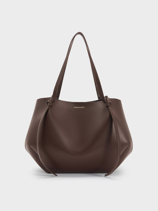 CHARLES & KEITH Quality / XL Calla Tote Bag - Espresso Brown