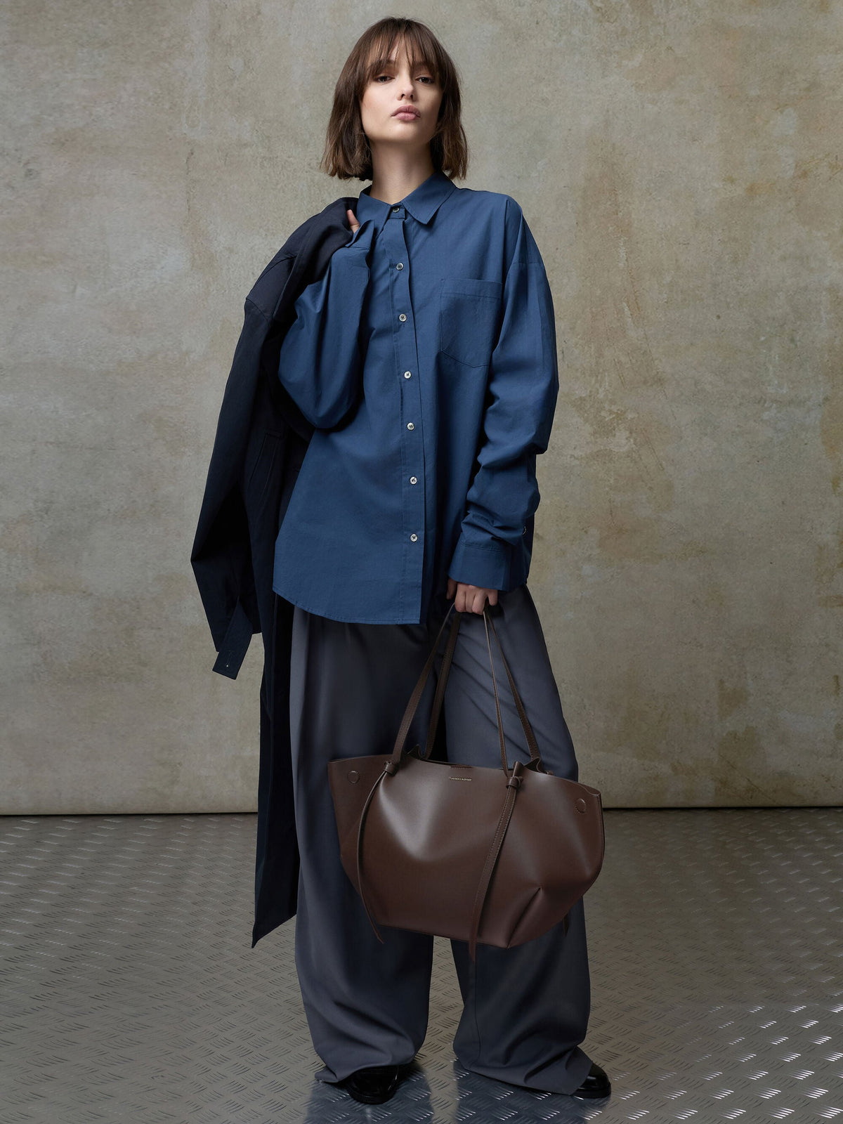 CHARLES & KEITH Quality / XL Calla Tote Bag - Espresso Brown