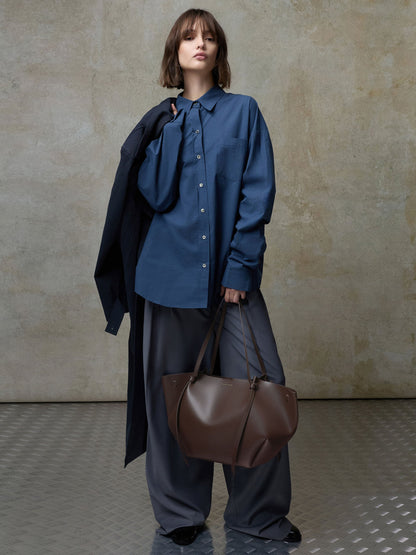 CHARLES & KEITH Quality / XL Calla Tote Bag - Espresso Brown