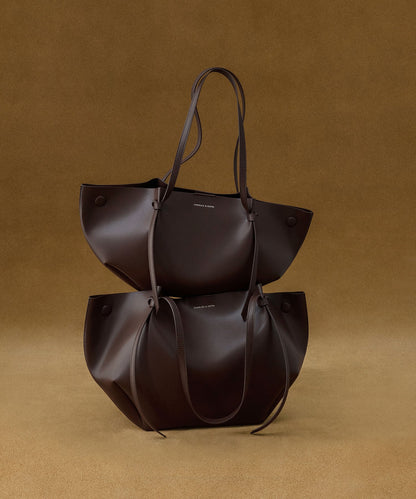 CHARLES & KEITH Quality / XL Calla Tote Bag - Espresso Brown