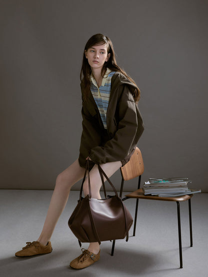 CHARLES & KEITH Quality / XL Calla Tote Bag - Espresso Brown