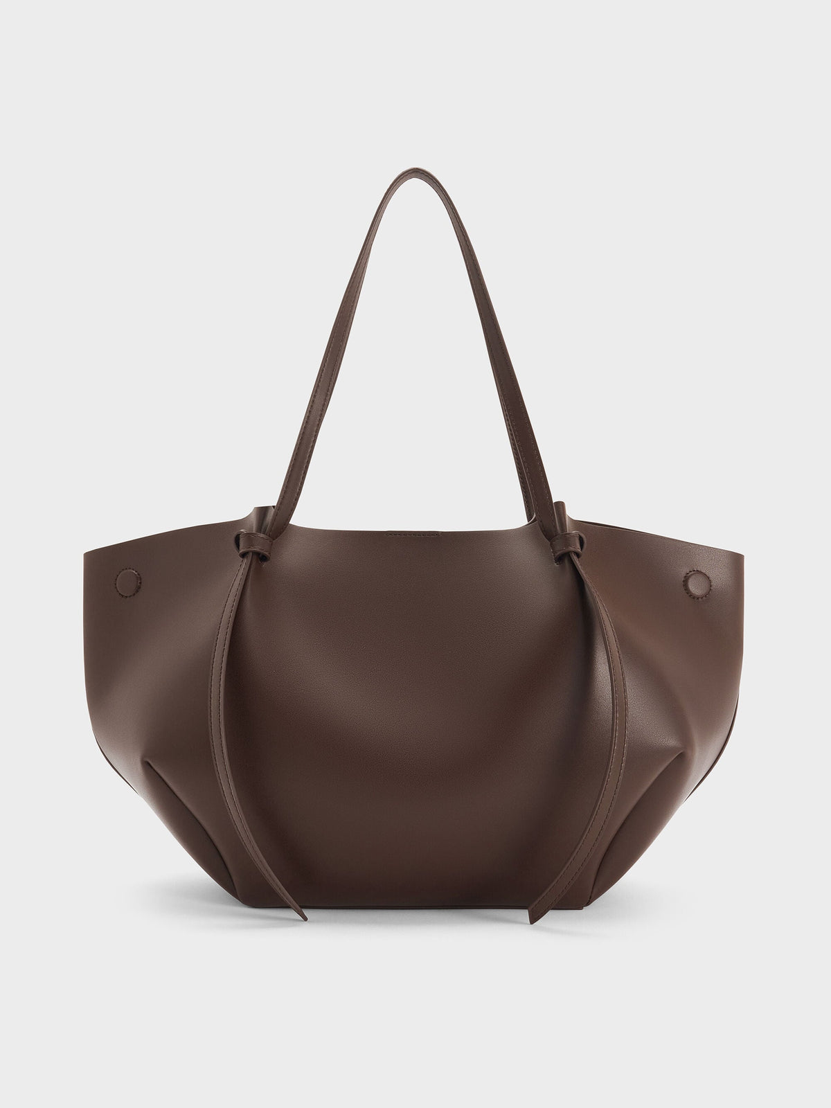 CHARLES & KEITH Quality / XL Calla Tote Bag - Espresso Brown