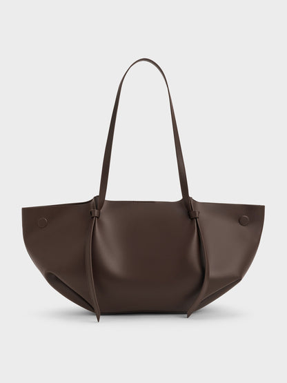 CHARLES & KEITH Essential / Calla Tote Bag - Espresso Brown