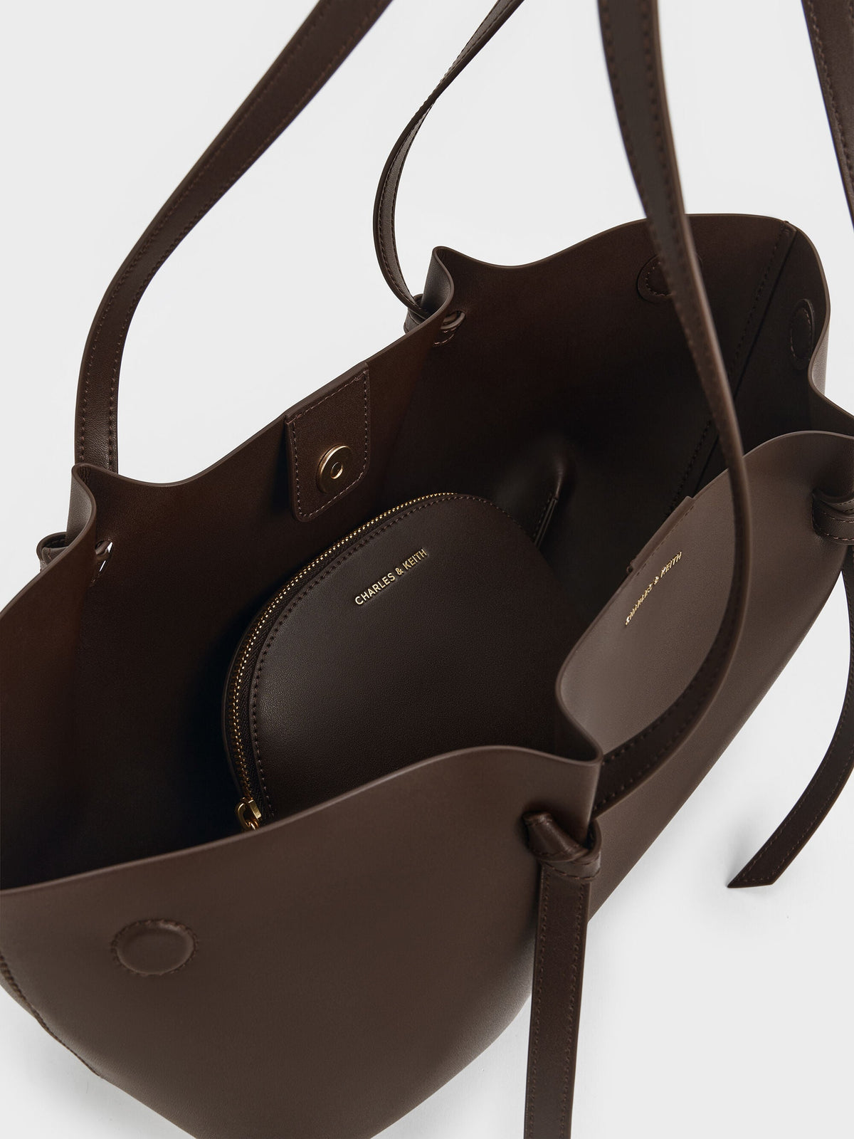 CHARLES & KEITH Essential / Calla Tote Bag - Espresso Brown
