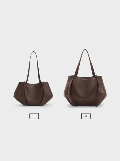 CHARLES & KEITH Essential / Calla Tote Bag - Espresso Brown