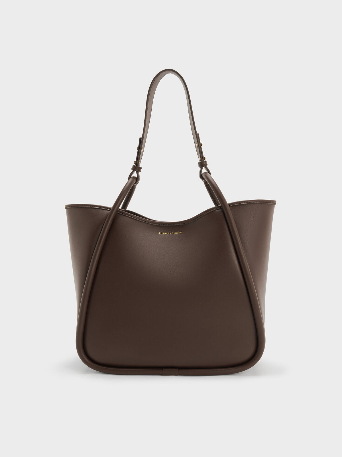 CHARLES & KEITH Exclusive / Lyla Tubular Slouchy Tote Bag - Espresso Brown