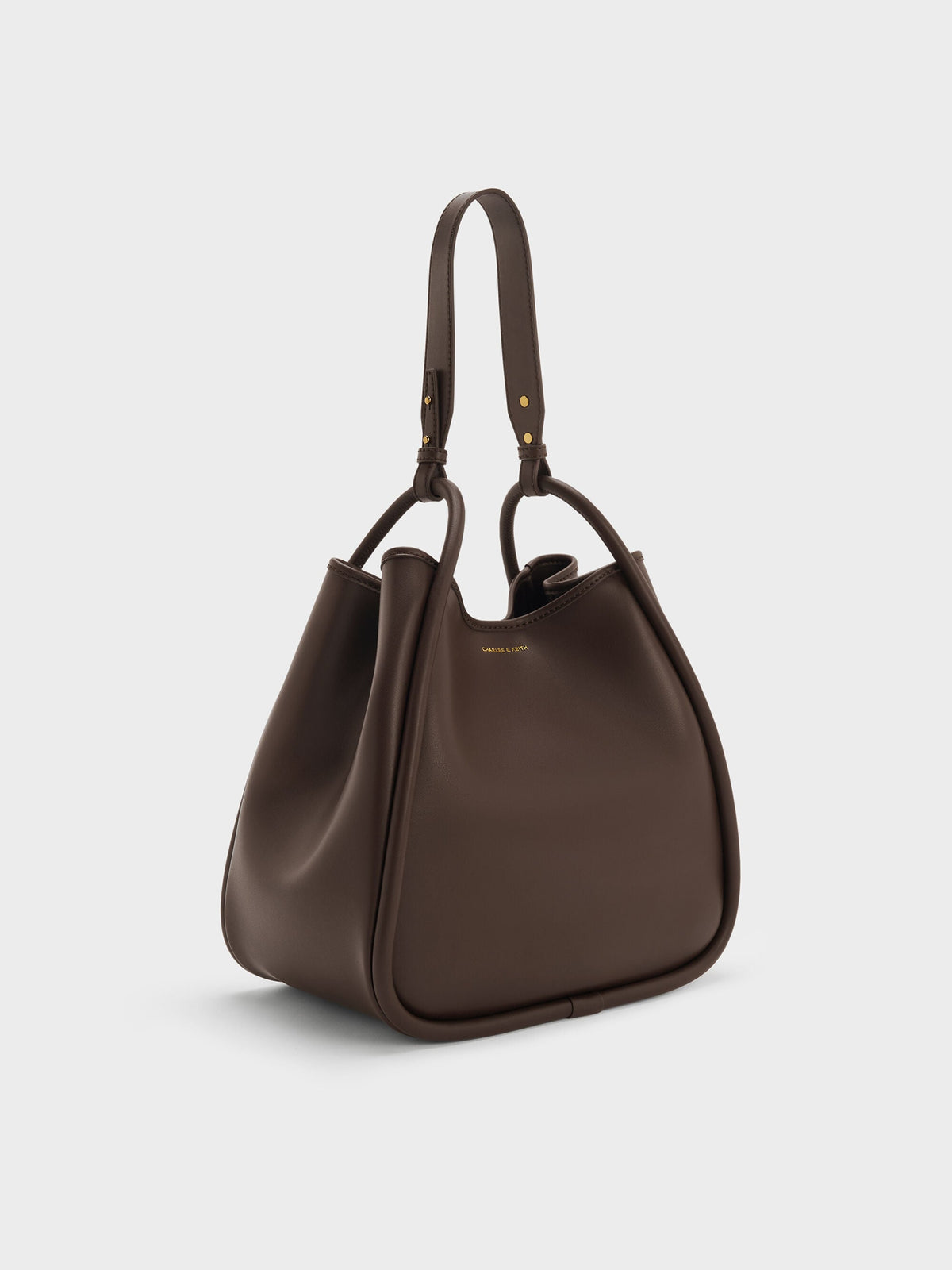 CHARLES & KEITH Exclusive / Lyla Tubular Slouchy Tote Bag - Espresso Brown