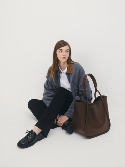 CHARLES & KEITH Exclusive / Lyla Tubular Slouchy Tote Bag - Espresso Brown