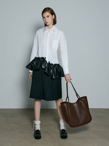 CHARLES & KEITH Exclusive / Lyla Tubular Slouchy Tote Bag - Espresso Brown