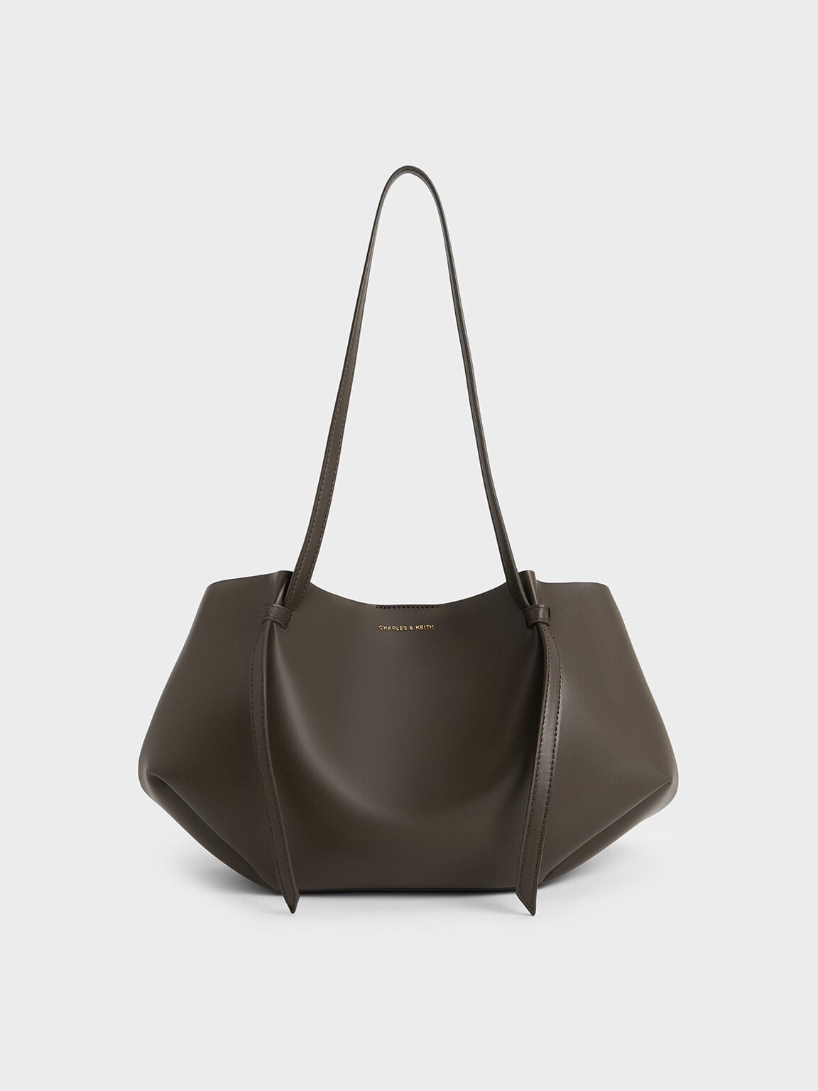CHARLES & KEITH Discount / Calla Tote Bag - Dark Moss