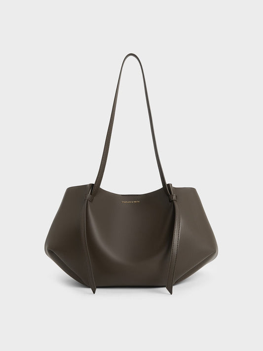 CHARLES & KEITH Discount / Calla Tote Bag - Dark Moss