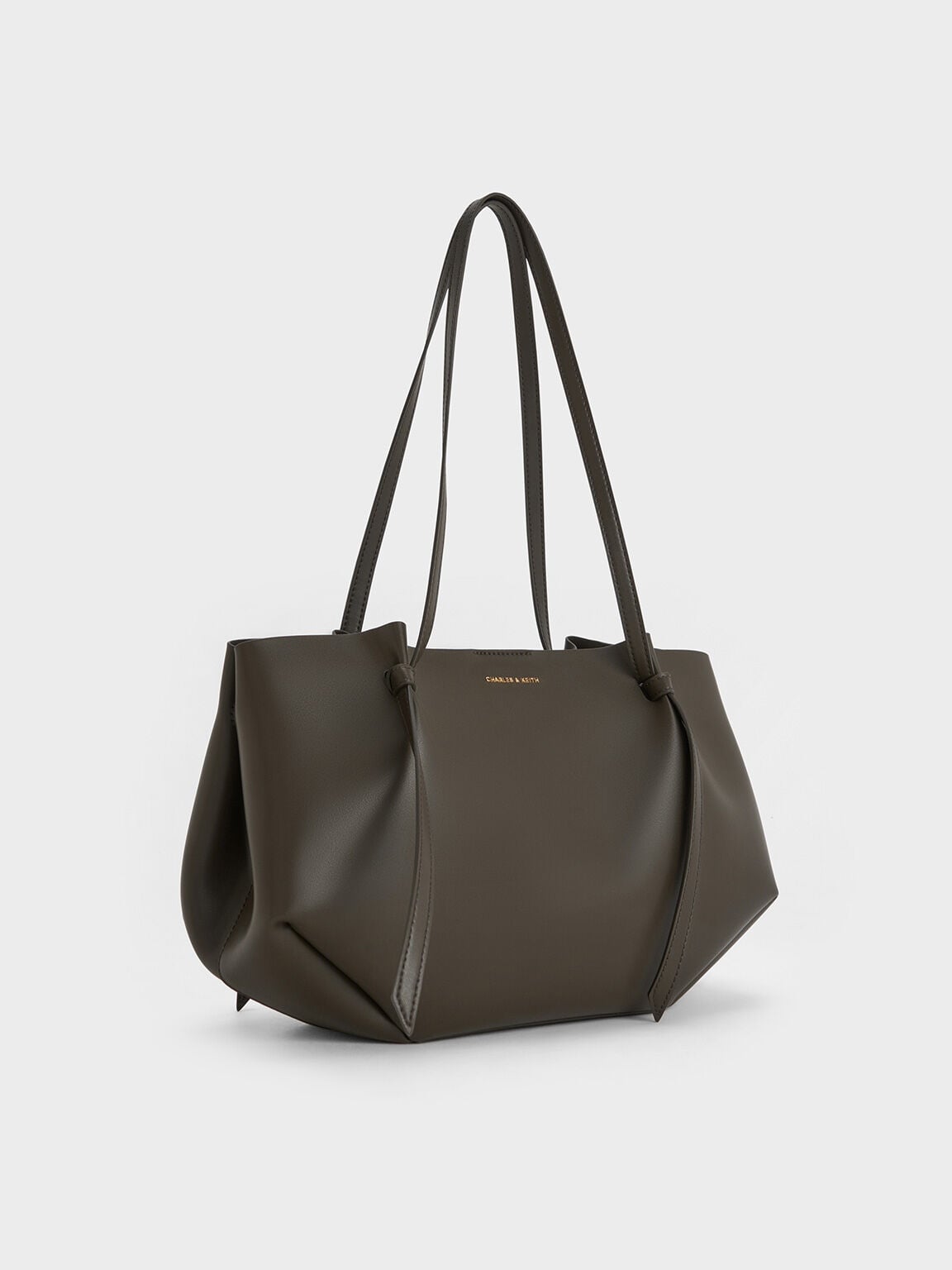 CHARLES & KEITH Discount / Calla Tote Bag - Dark Moss