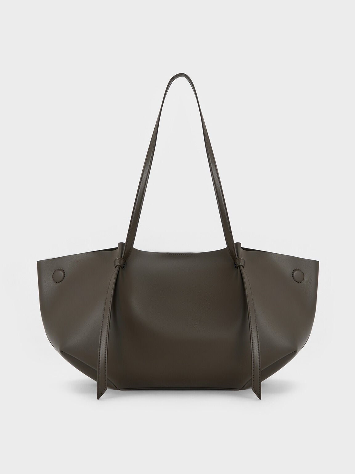 CHARLES & KEITH Discount / Calla Tote Bag - Dark Moss