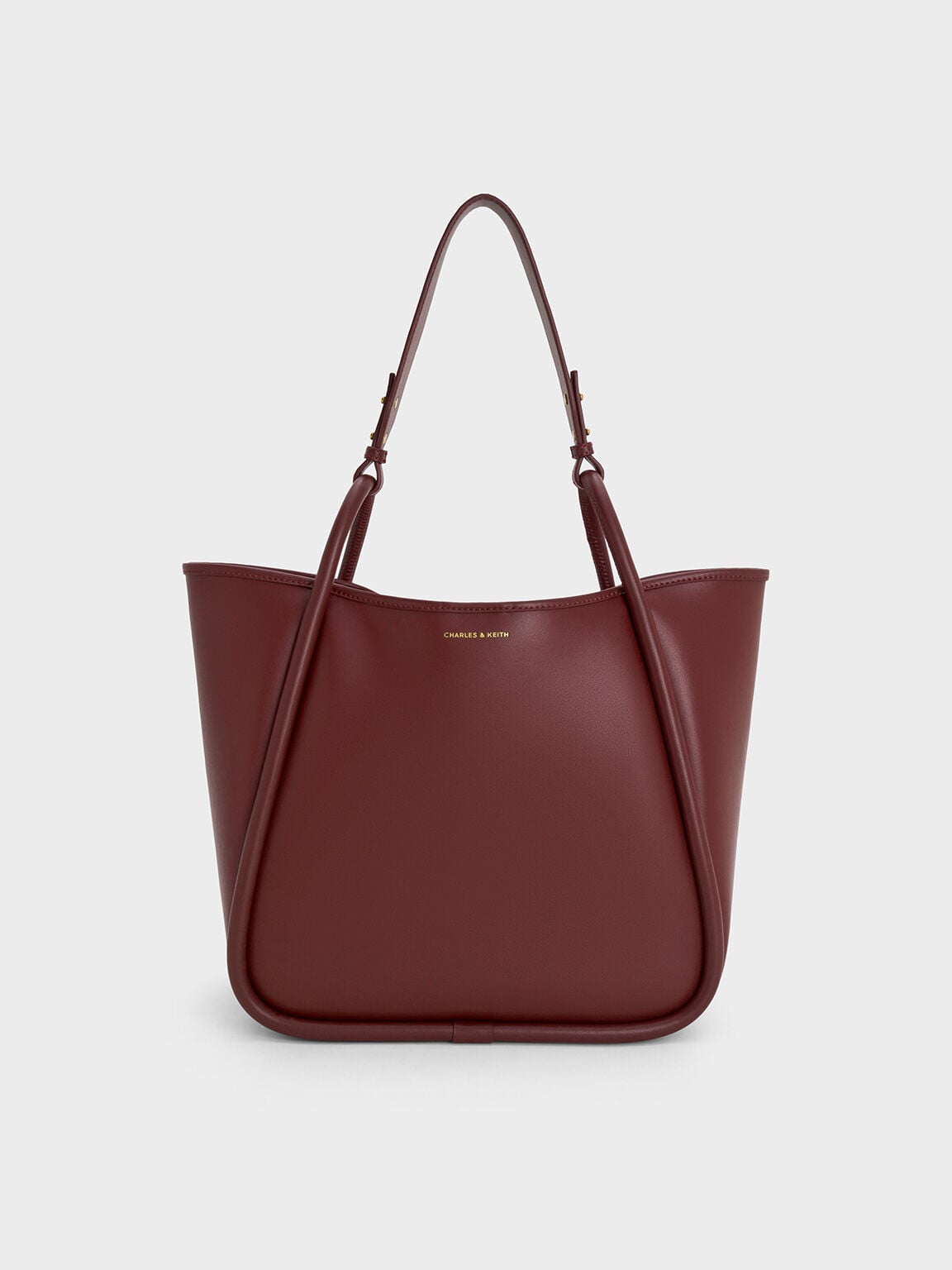 CHARLES & KEITH Value / Lyla Tubular Slouchy Tote Bag - Mulberry Plum