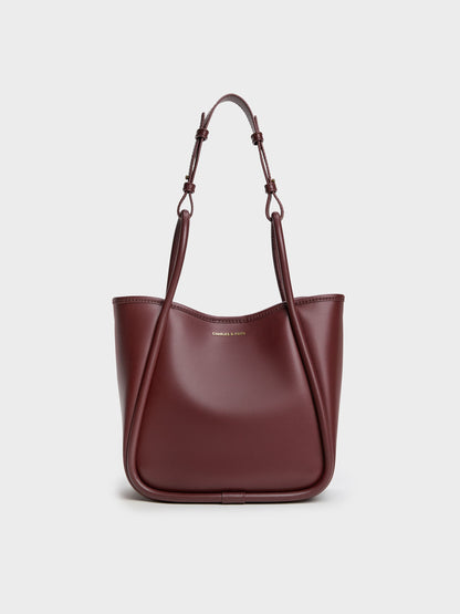 CHARLES & KEITH Deals / Mini Lyla Tubular Tote Bag - Mulberry Plum