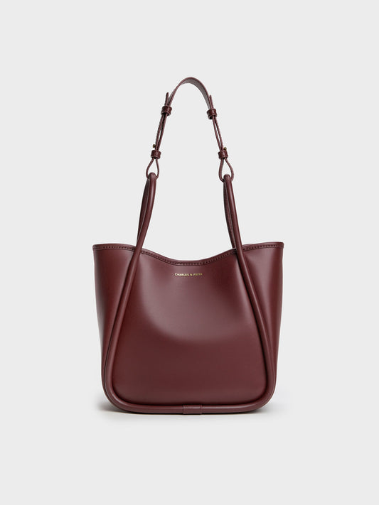CHARLES & KEITH Deals / Mini Lyla Tubular Tote Bag - Mulberry Plum