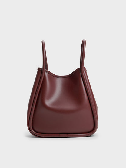 CHARLES & KEITH Deals / Mini Lyla Tubular Tote Bag - Mulberry Plum