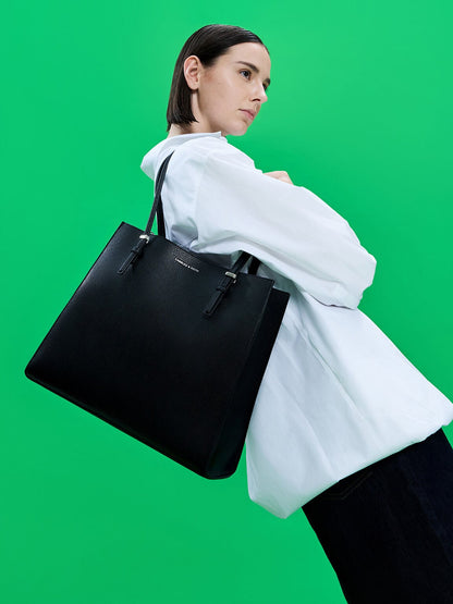 CHARLES & KEITH Best Price / Sansa Tote Bag - Noir