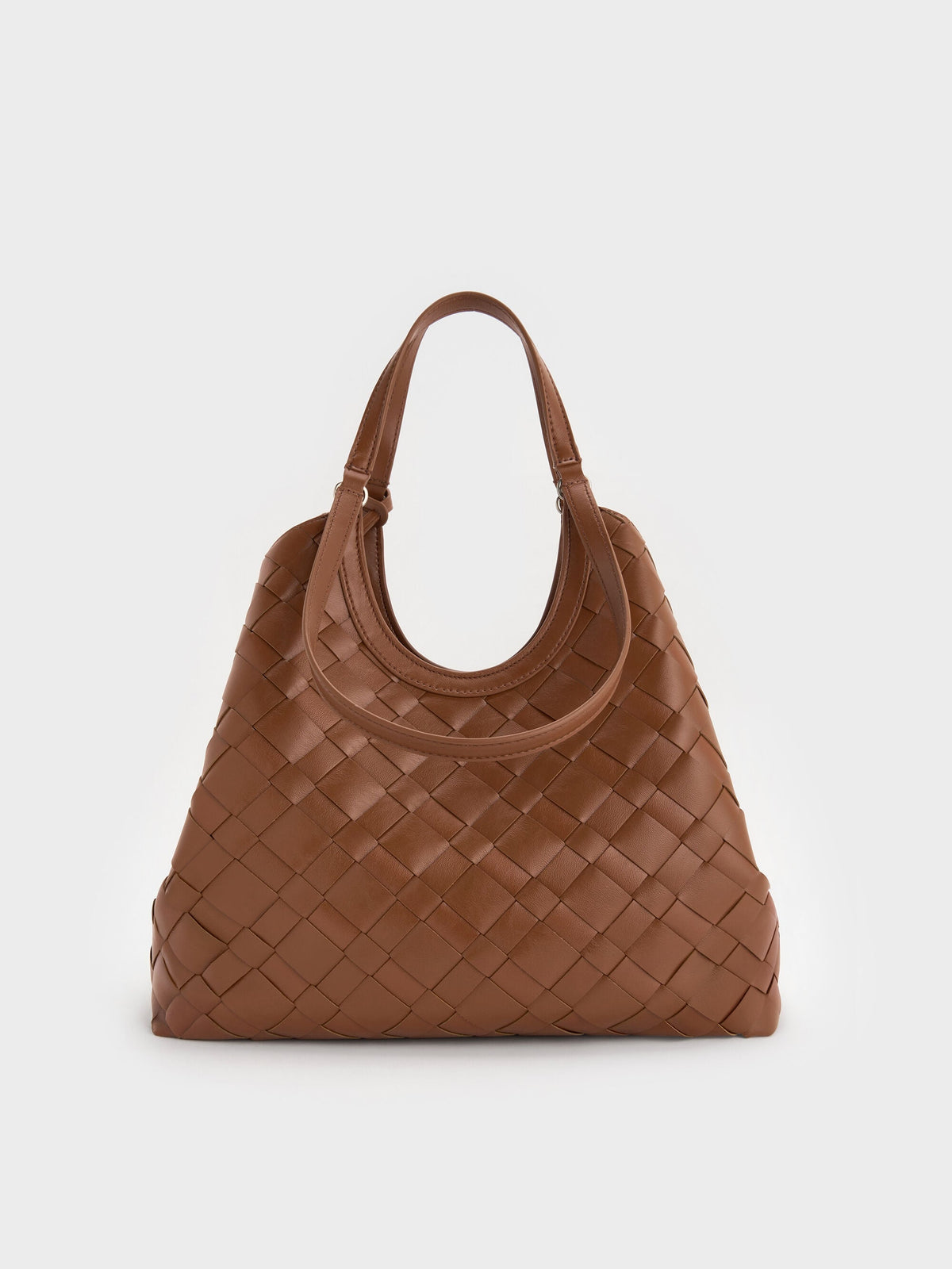 CHARLES & KEITH Best Seller / Ivette Woven Tote Bag - Chocolate