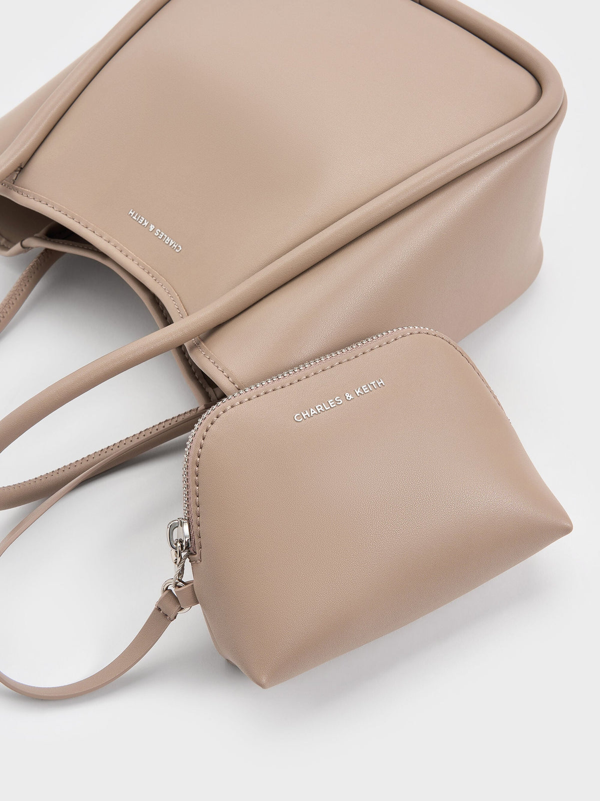 CHARLES & KEITH Value / Mini Lyla Tubular Tote Bag - Taupe