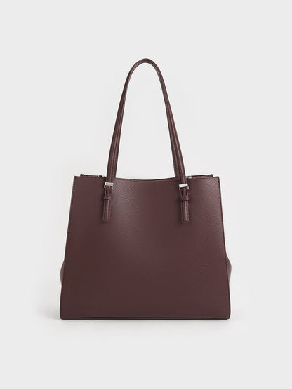CHARLES & KEITH Exclusive / Sansa Tote Bag - Plum