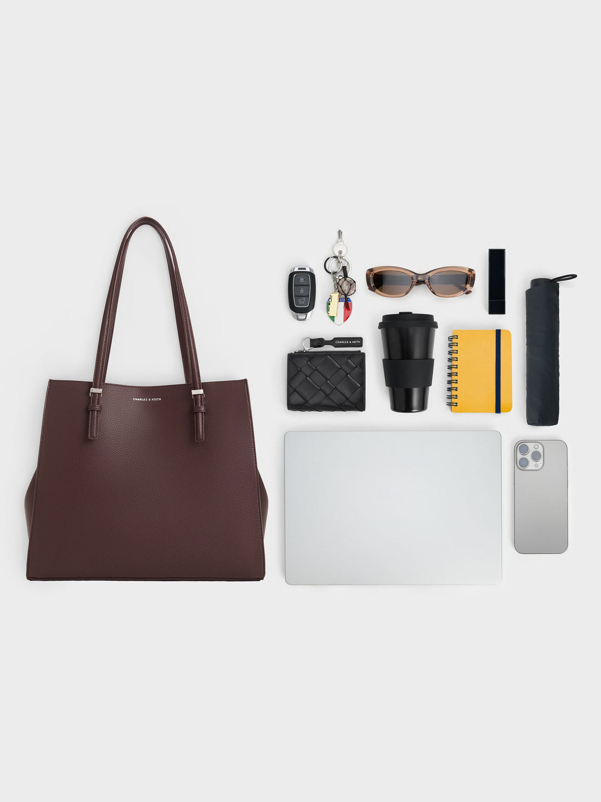 CHARLES & KEITH Exclusive / Sansa Tote Bag - Plum