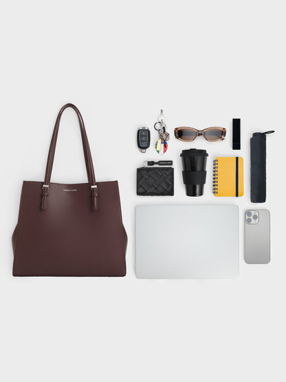 CHARLES & KEITH Exclusive / Sansa Tote Bag - Plum