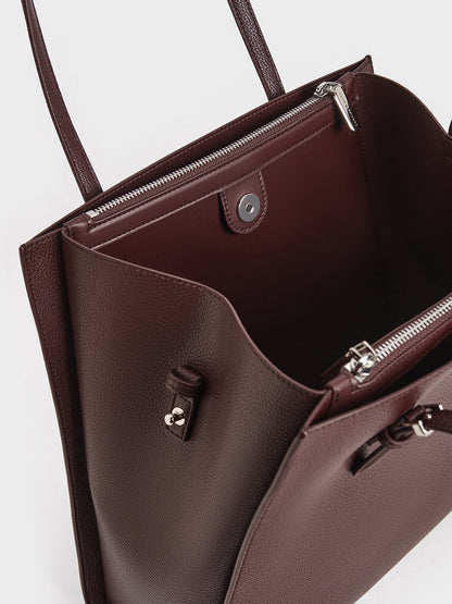 CHARLES & KEITH Exclusive / Sansa Tote Bag - Plum