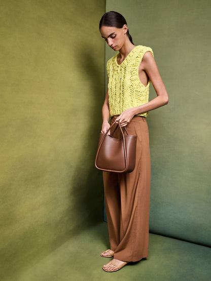CHARLES & KEITH Discount / Mini Lyla Tubular Tote Bag - Chocolate