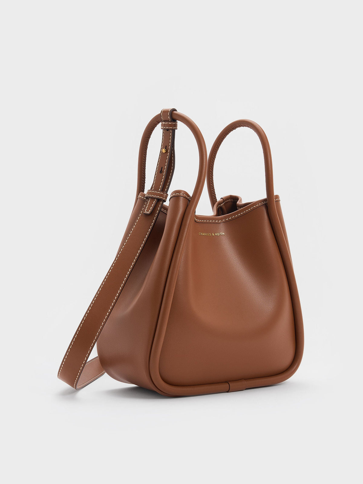 CHARLES & KEITH Discount / Mini Lyla Tubular Tote Bag - Chocolate