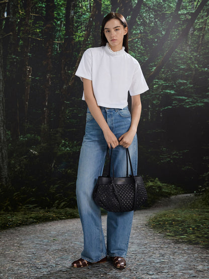 CHARLES & KEITH Trusted / Calla Woven Tote Bag - Black