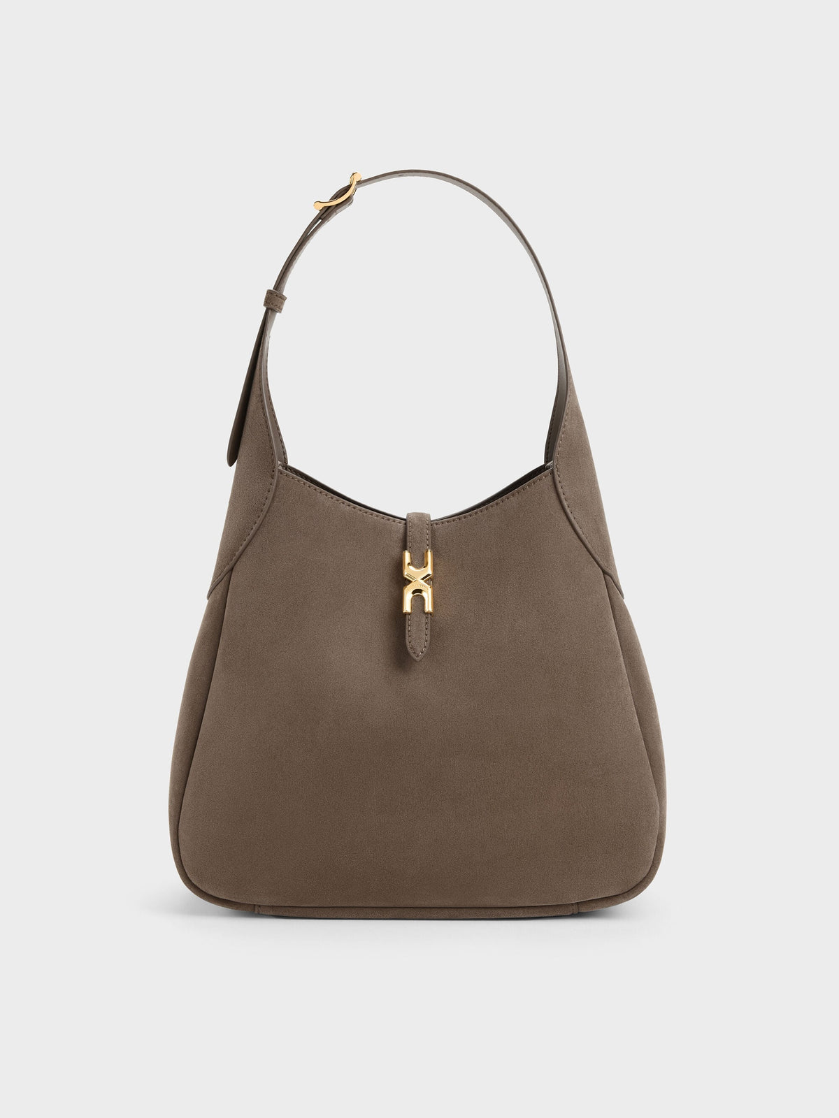 CHARLES & KEITH Special Offer / Adalyn Hobo Bag - Stone Grey