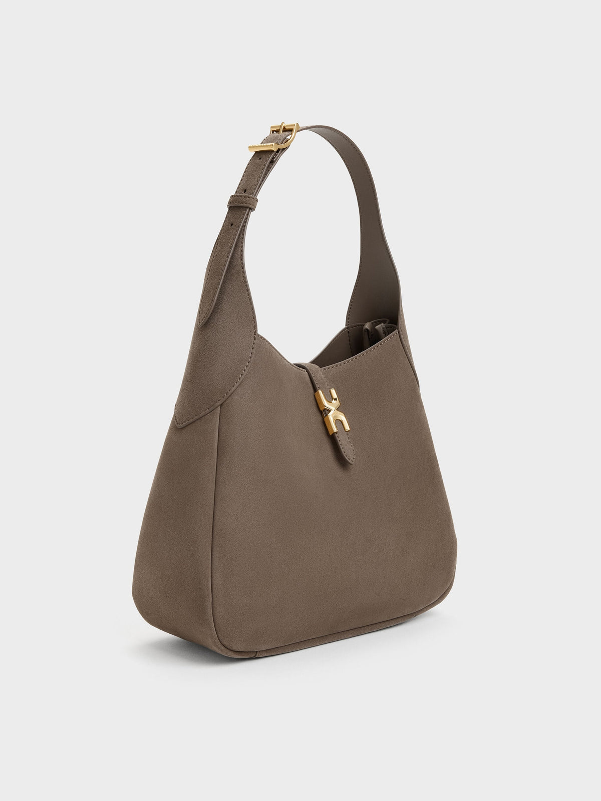 CHARLES & KEITH Special Offer / Adalyn Hobo Bag - Stone Grey