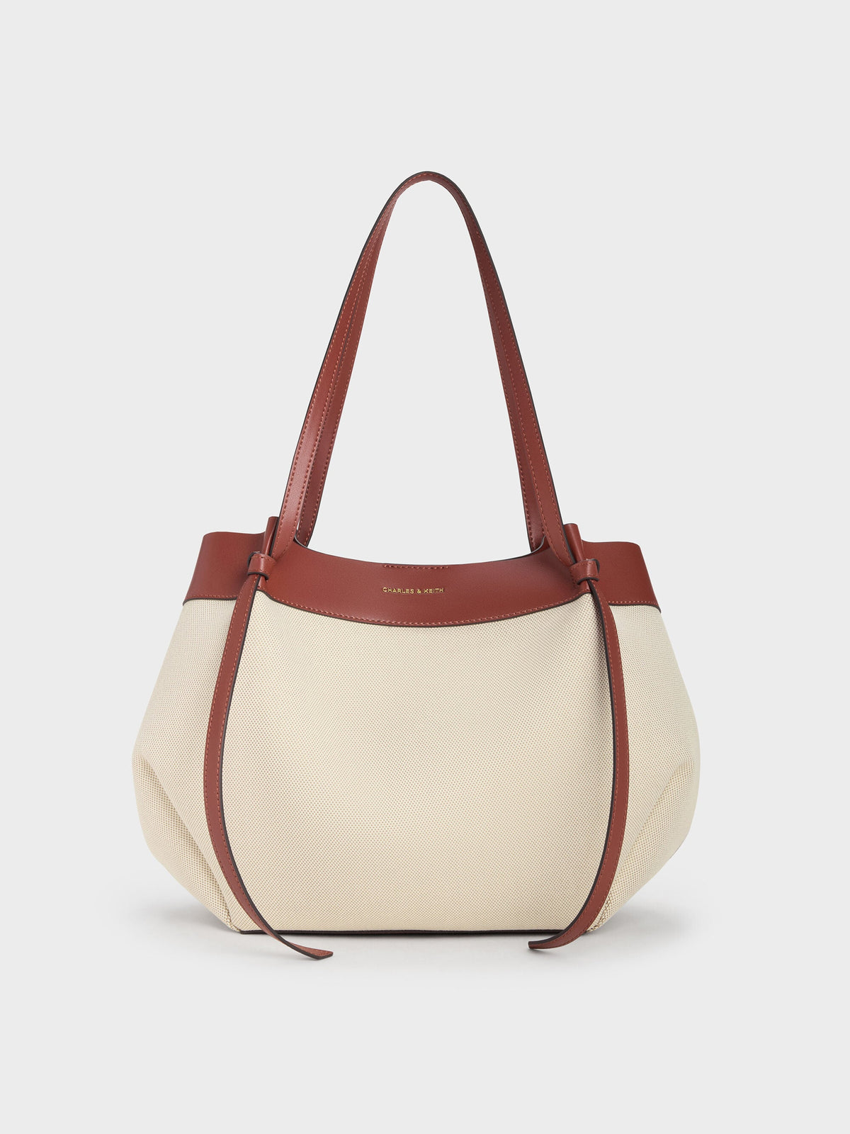 CHARLES & KEITH Quality / XL Calla Canvas Tote Bag - Brick