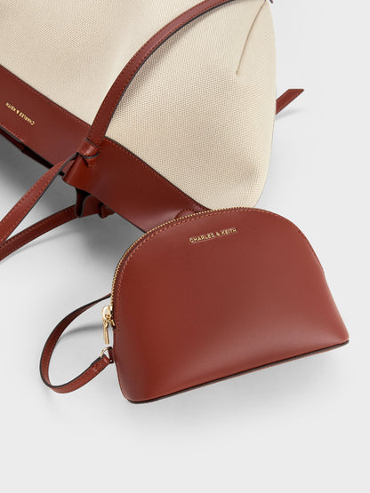 CHARLES & KEITH Quality / XL Calla Canvas Tote Bag - Brick