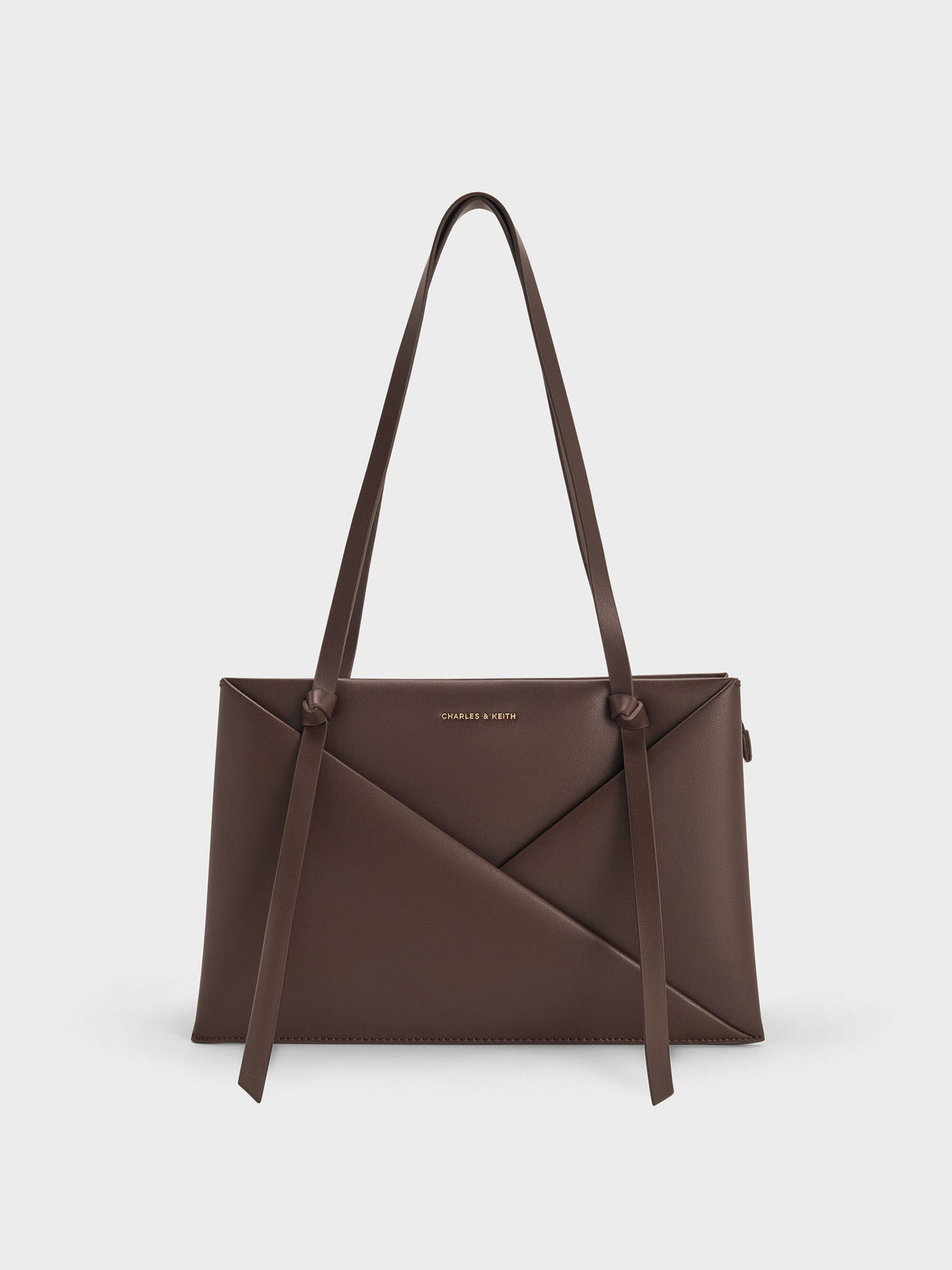 CHARLES & KEITH Best Seller / Midori Geometric Tote Bag - Espresso Brown