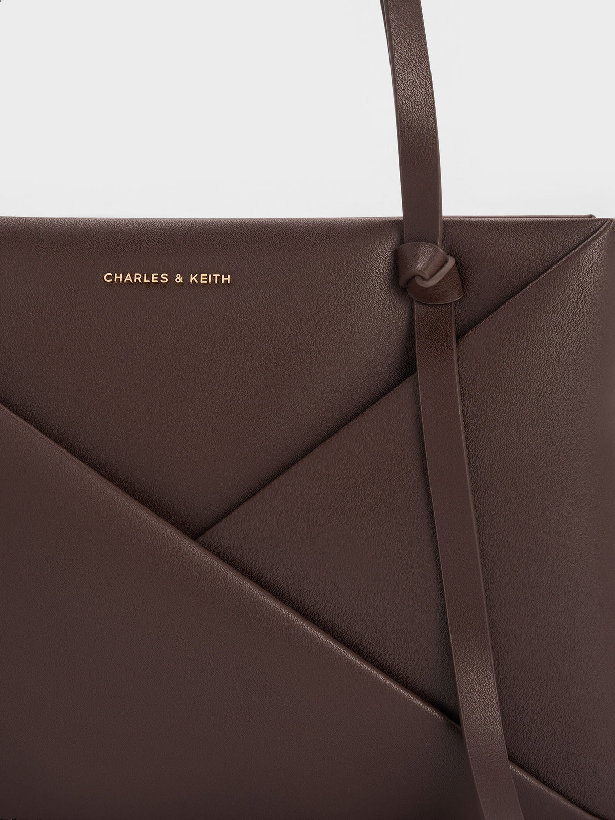 CHARLES & KEITH Best Seller / Midori Geometric Tote Bag - Espresso Brown