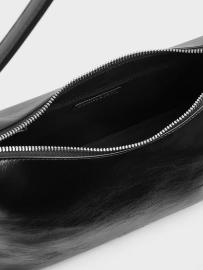 CHARLES & KEITH Everyday / Atwood Chain Convertible Hobo Bag - Noir
