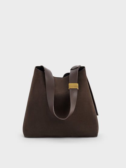 CHARLES & KEITH Everyday / Edna Tote Bag - Espresso Brown