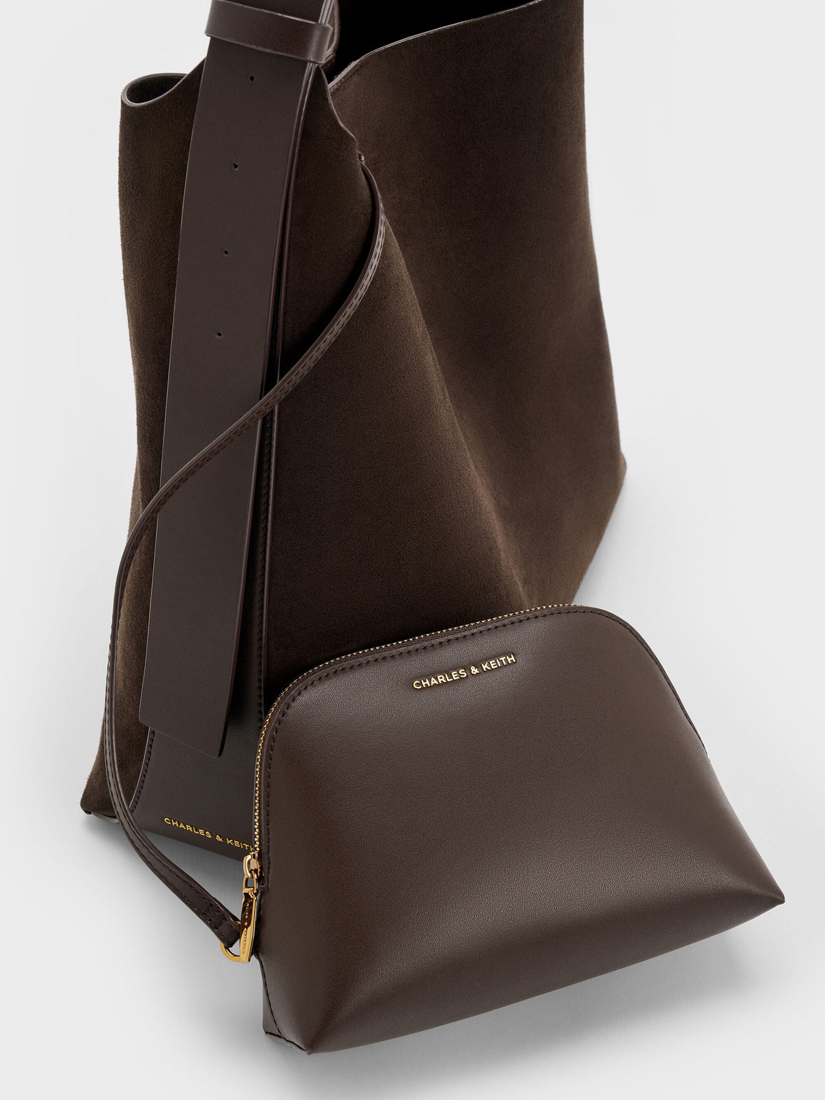 CHARLES & KEITH Everyday / Edna Tote Bag - Espresso Brown