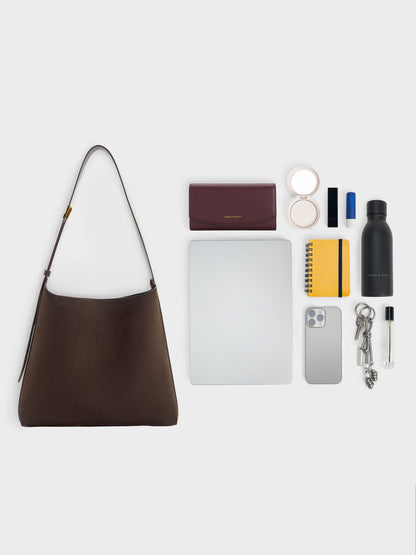 CHARLES & KEITH Everyday / Edna Tote Bag - Espresso Brown