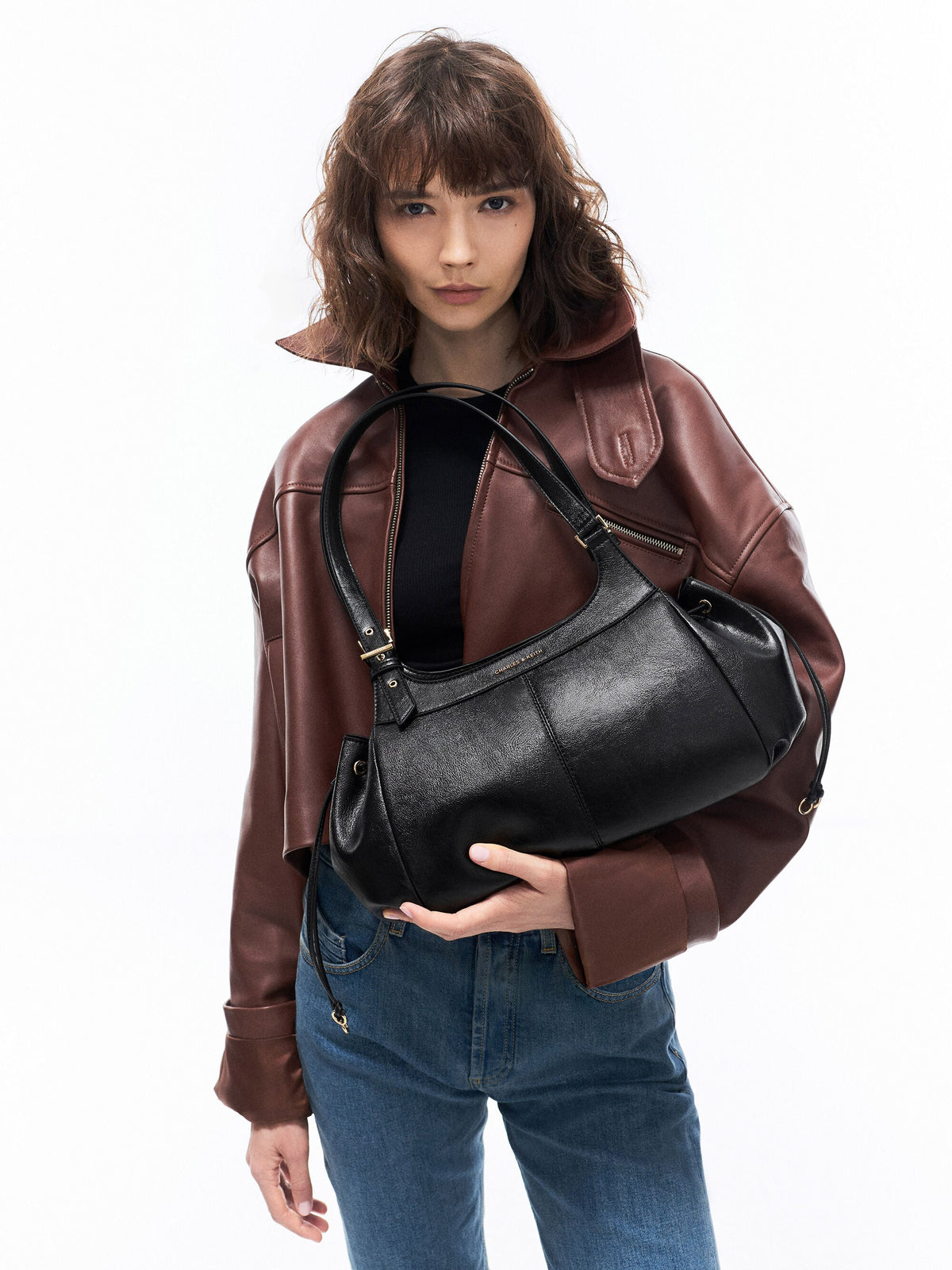 CHARLES & KEITH Best Price / Lillith Drawstring Tote Bag - Black