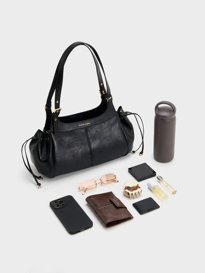 CHARLES & KEITH Best Price / Lillith Drawstring Tote Bag - Black