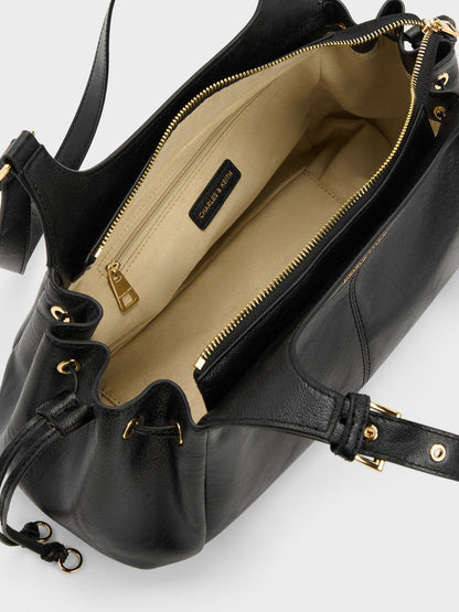 CHARLES & KEITH Best Price / Lillith Drawstring Tote Bag - Black