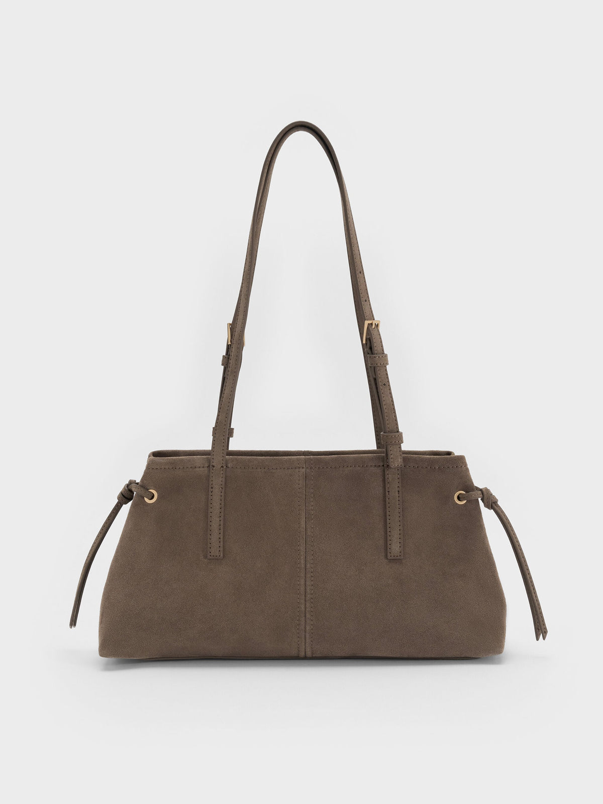 CHARLES & KEITH Smart Buy / Noane Elongated-Handle Shoulder Bag - Stone Grey