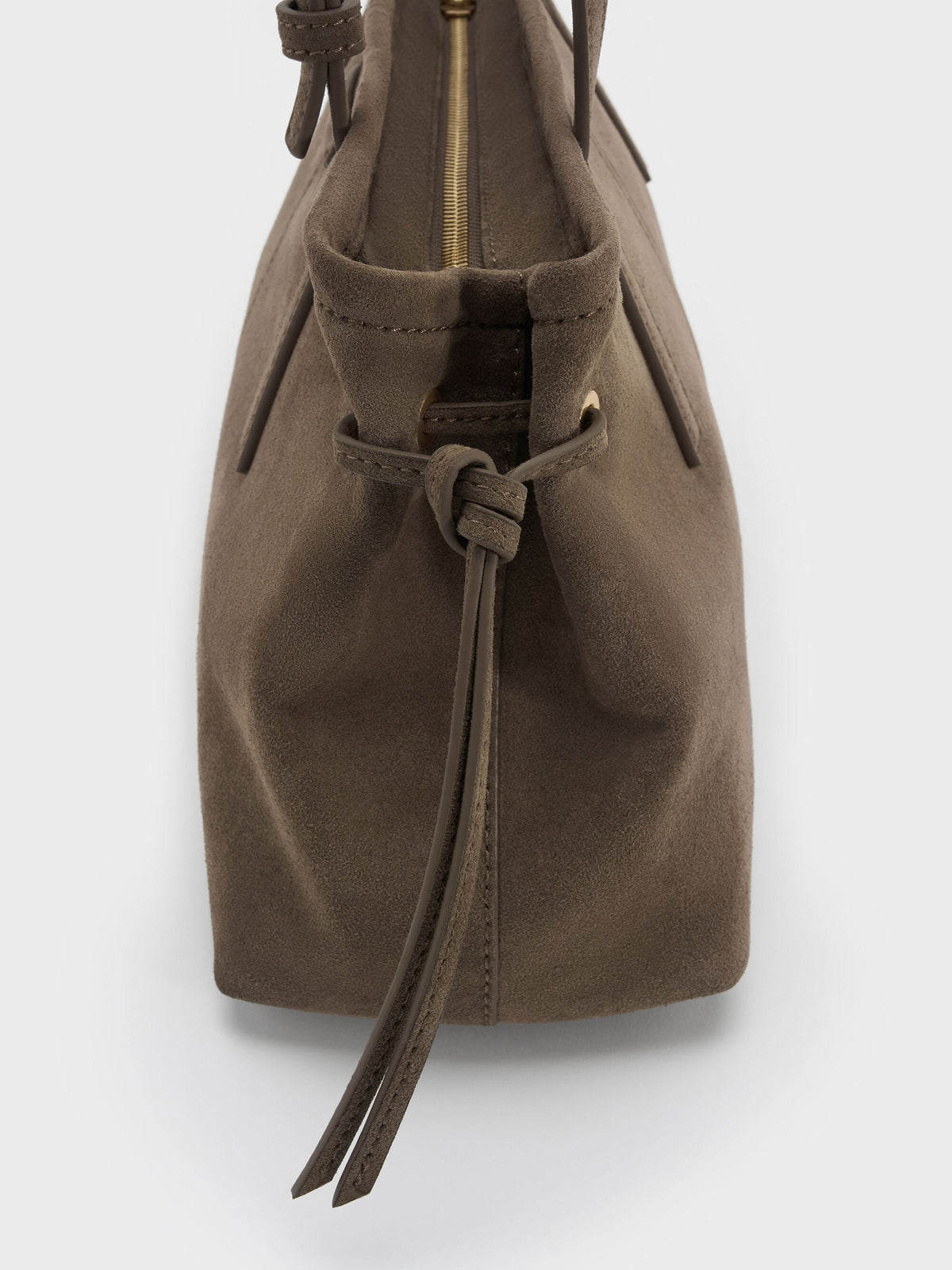CHARLES & KEITH Smart Buy / Noane Elongated-Handle Shoulder Bag - Stone Grey
