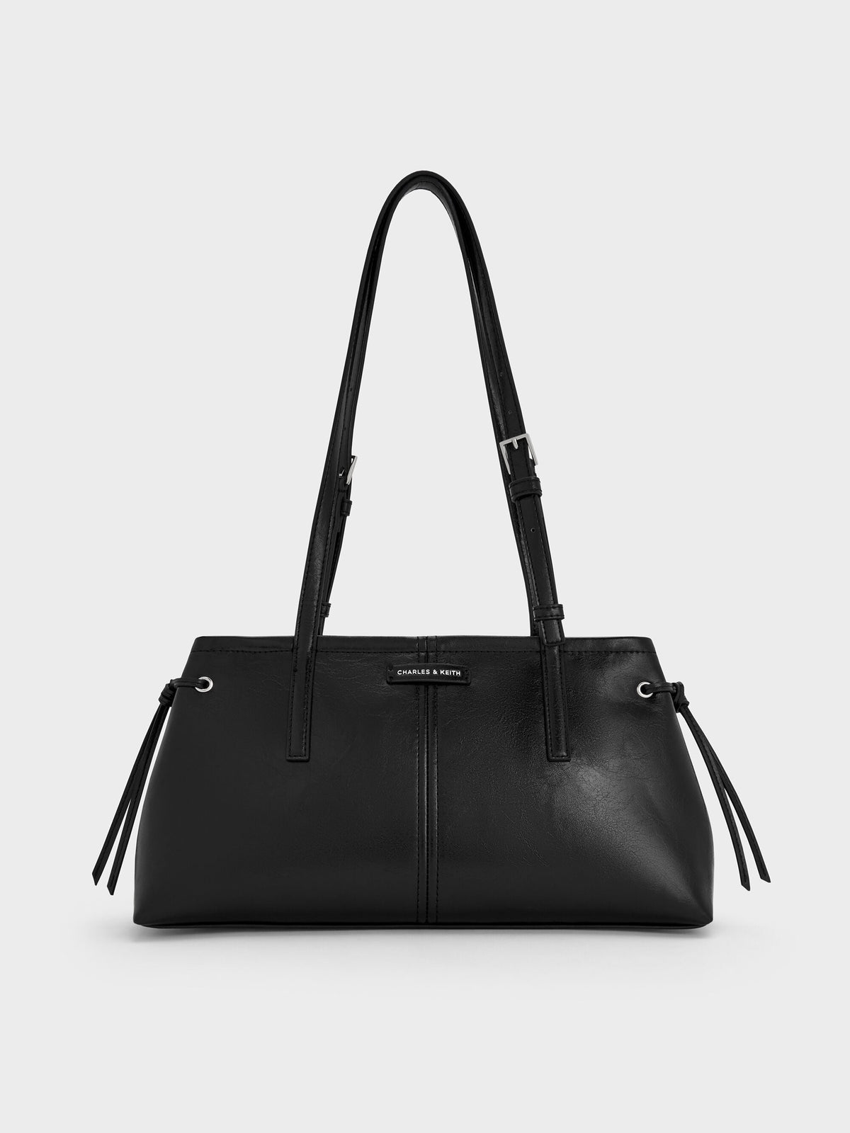 CHARLES & KEITH Deals / Noane Elongated-Handle Shoulder Bag - Noir