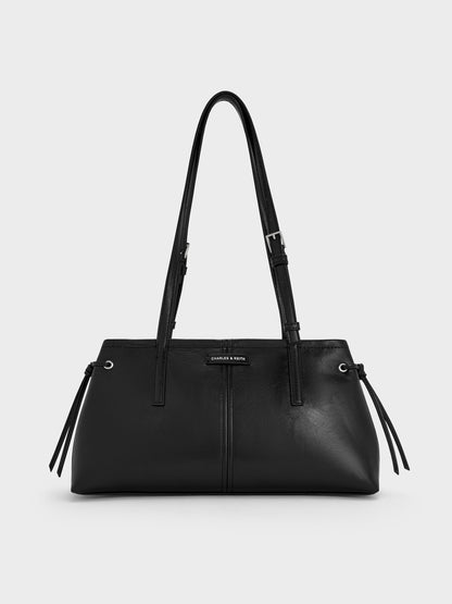 CHARLES & KEITH Deals / Noane Elongated-Handle Shoulder Bag - Noir