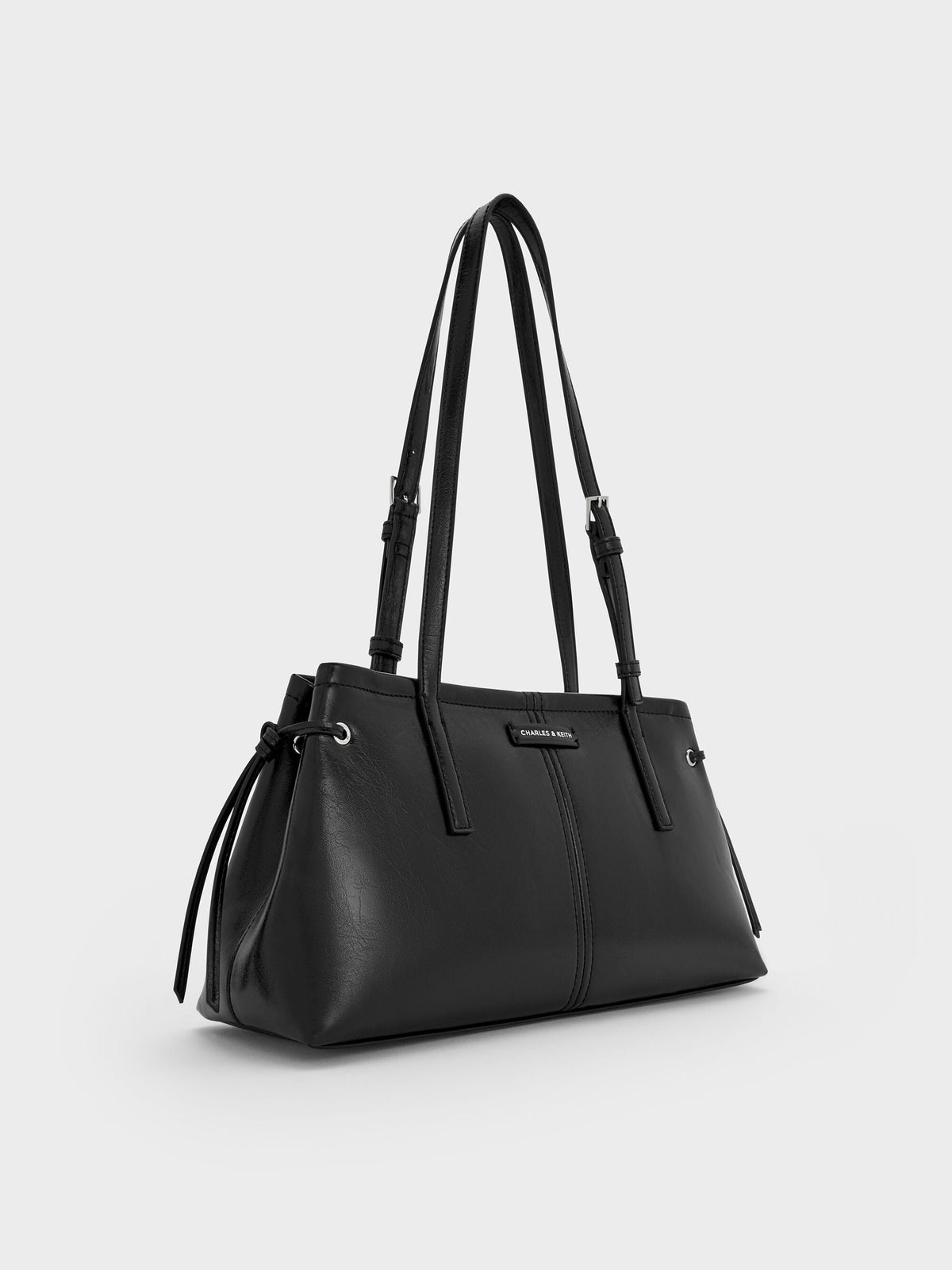 CHARLES & KEITH Deals / Noane Elongated-Handle Shoulder Bag - Noir