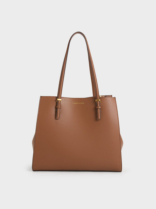 CHARLES & KEITH Featured / Sansa Tote Bag - Chocolate